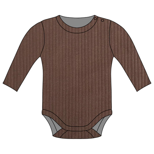 Woodland brown ribbed bodysuit