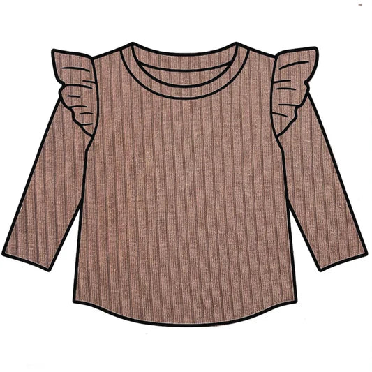 Caramel frill top