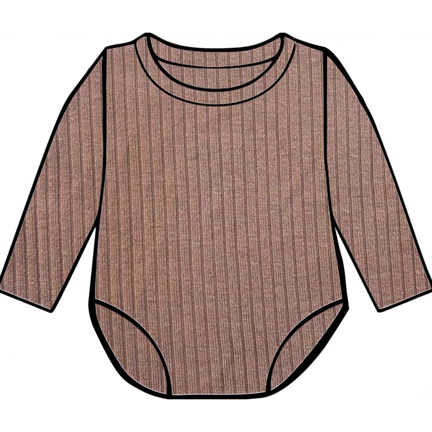 Caramel ribbed bodysuit