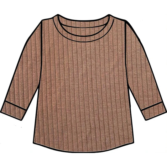 Caramel ribbed top