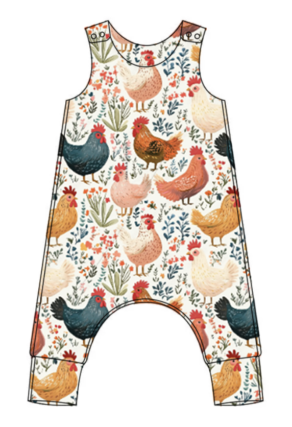 Cluck & Bloom relaxed romper (18-24 M)
