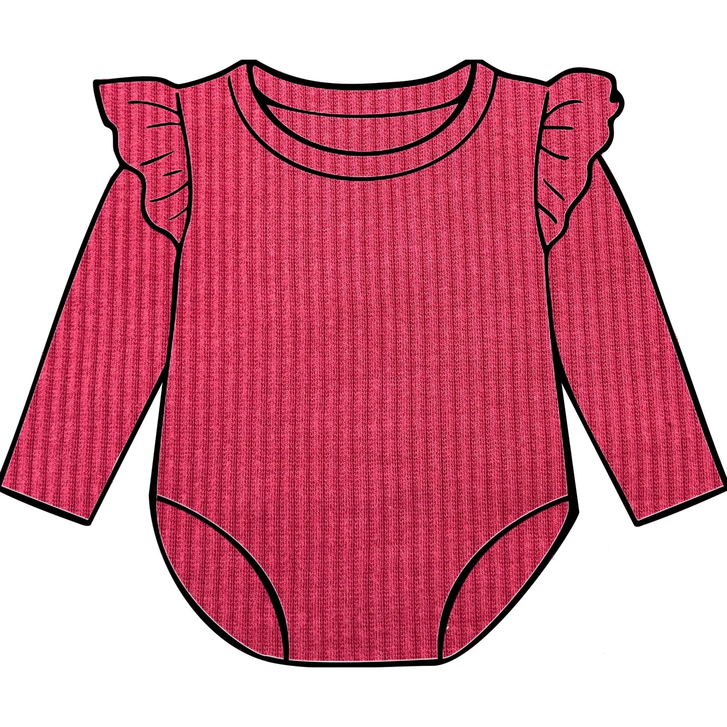 Cranberry frill bodysuit