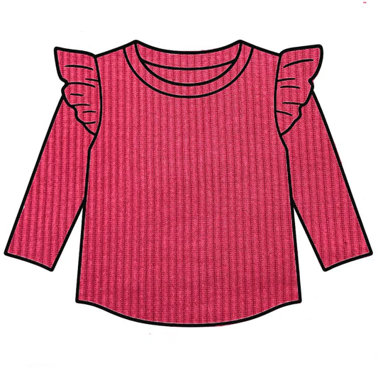 Cranberry frill top