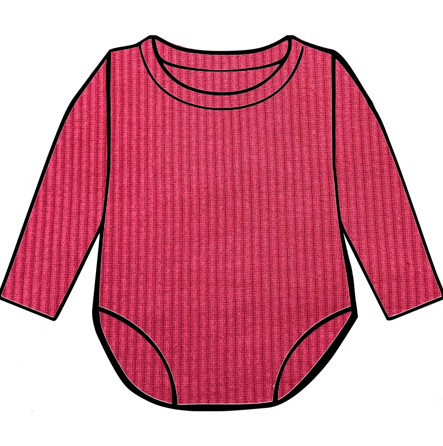 Cranberry ribbed bodysuit