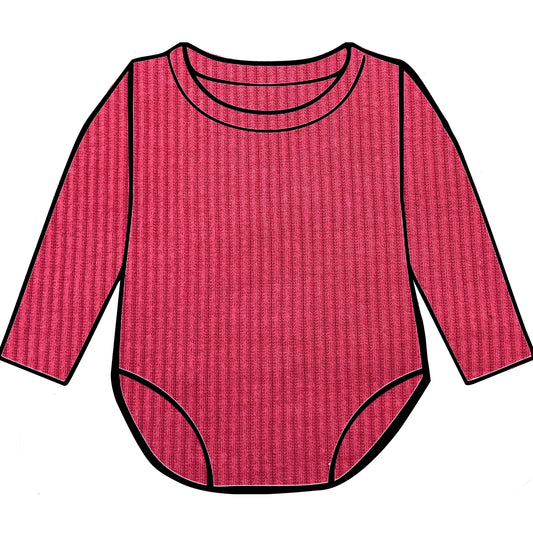 Cranberry ribbed bodysuit