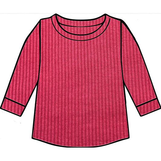 Cranberry ribbed top