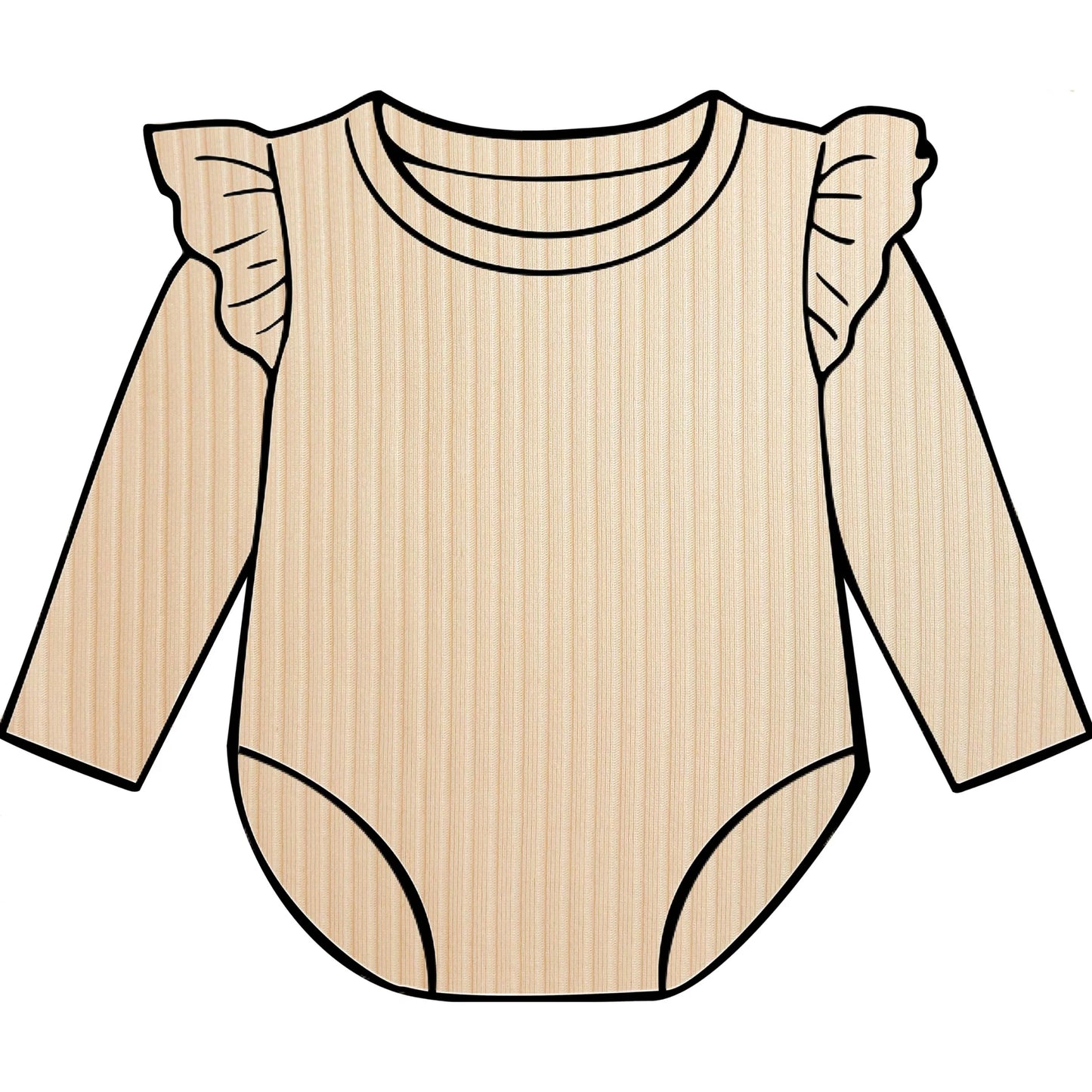 Buttercream frill bodysuit