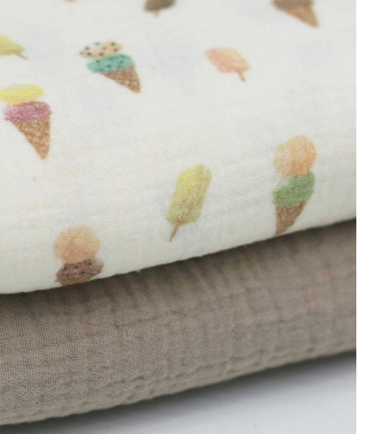 Ice Cream Short Dungarees (ribbed)