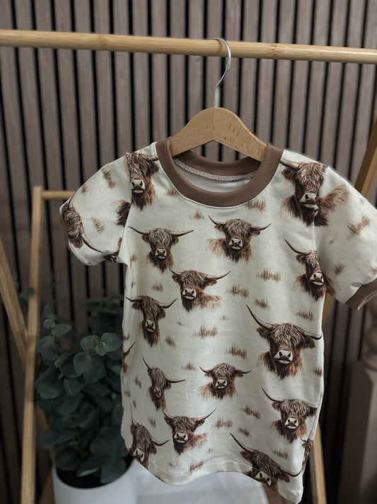 Highland Herd T-Shirt (cuffed sleeve)