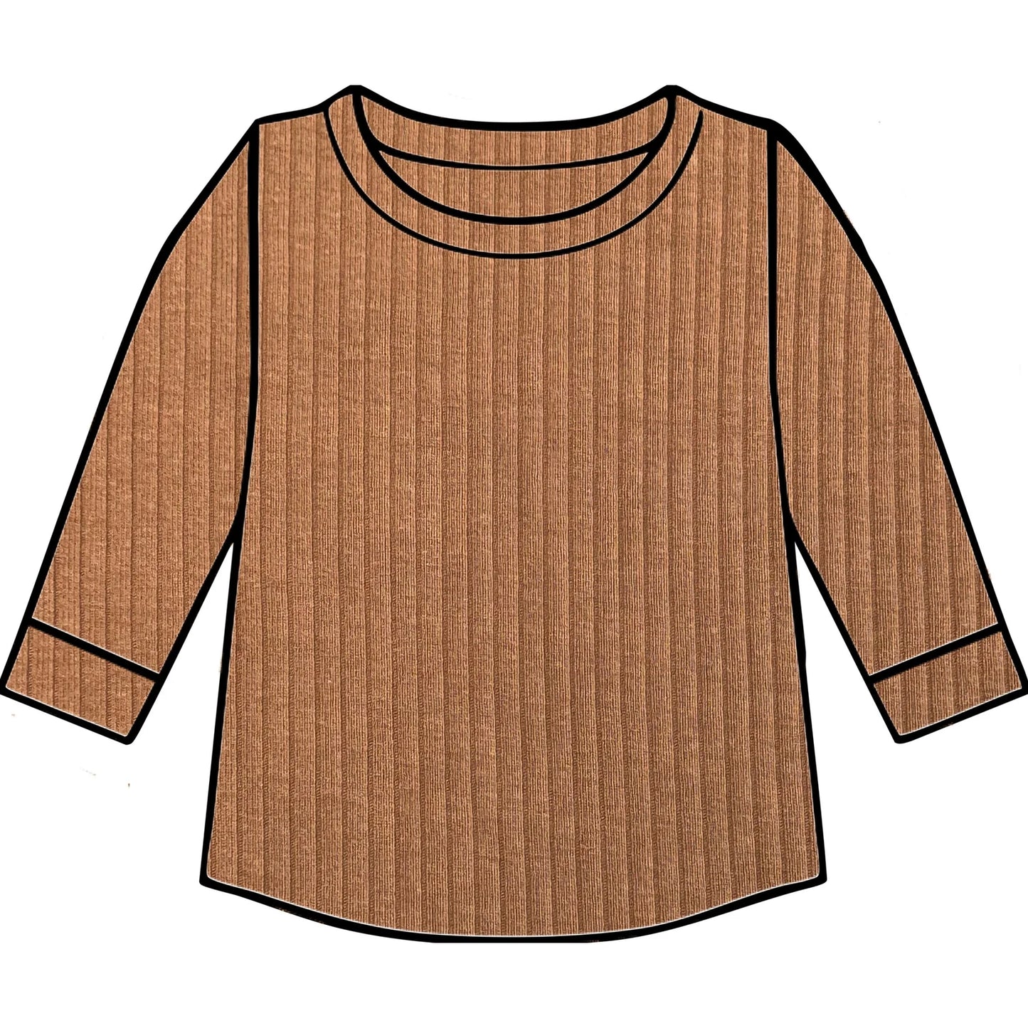 Rust ribbed top