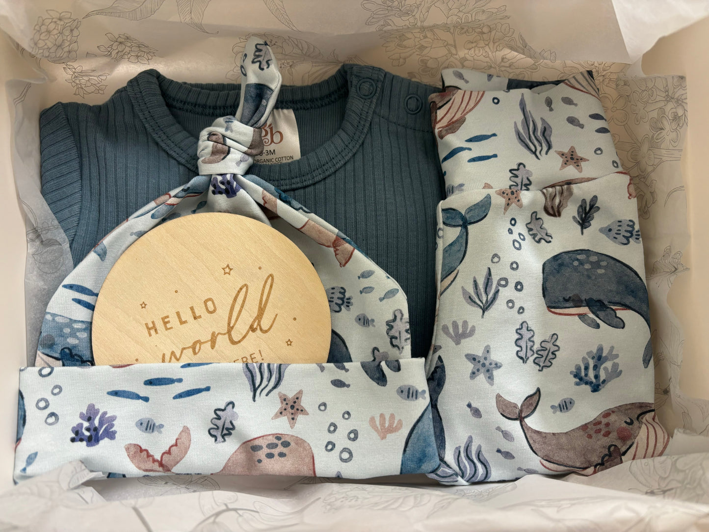 Whale of a Time Gift Box (0-3 Month - Boy)