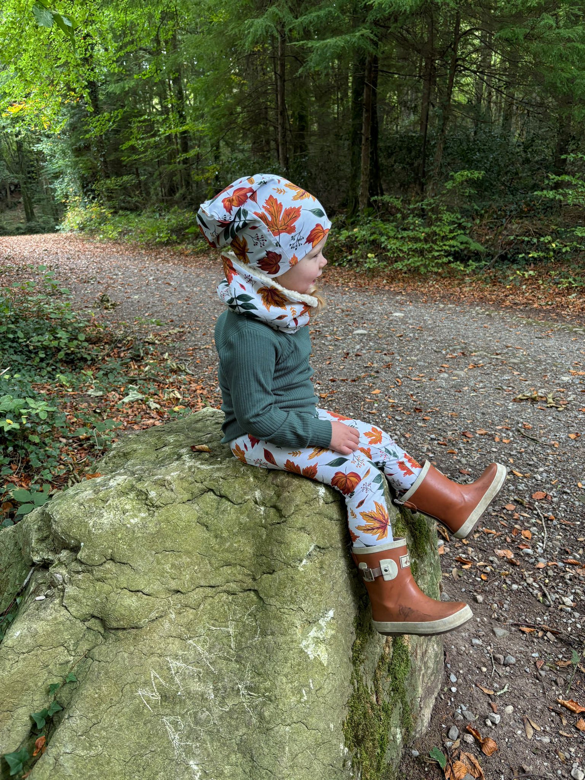 Autumn Leaves - Organic Jersey Cotton