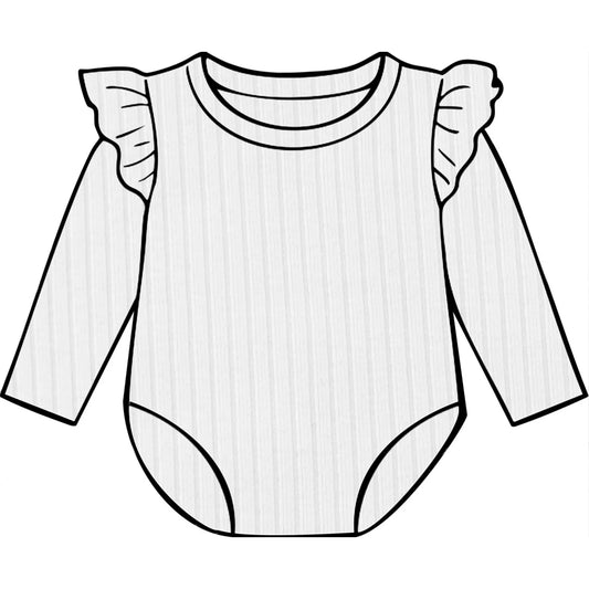 Ecru frill bodysuit