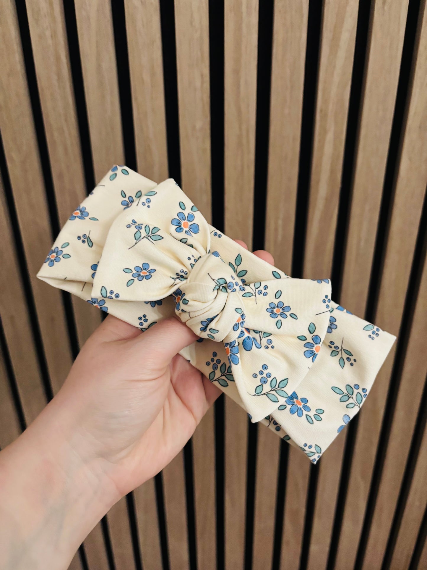 Forget Me Not hand-tied headband