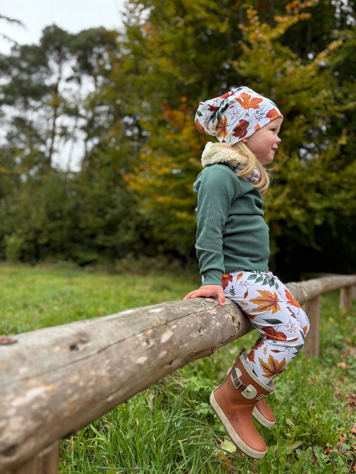Autumn Leaves - Organic Jersey Cotton