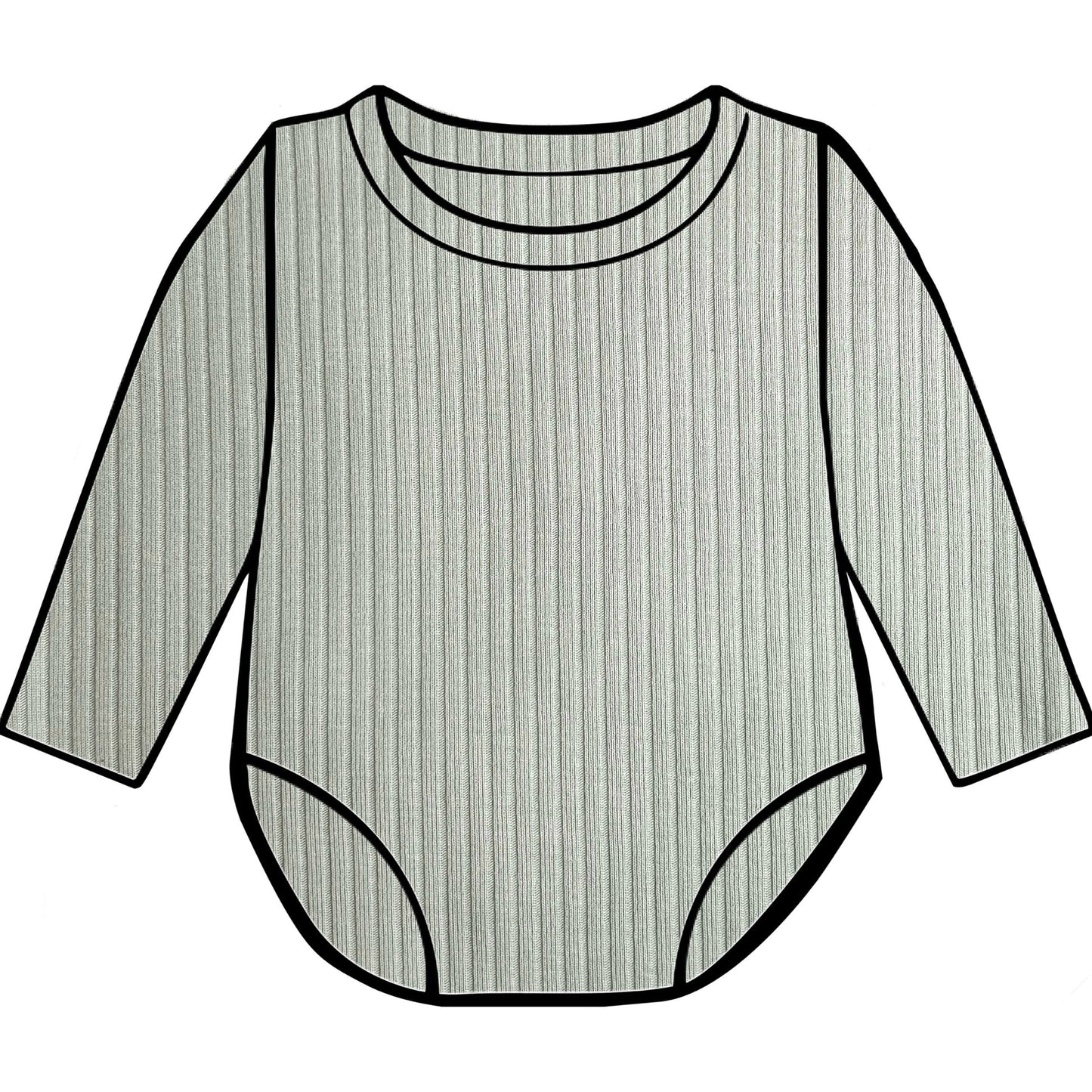 Pistaschio ribbed bodysuit
