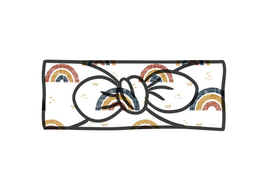 Over the Rainbow hand-tied headband