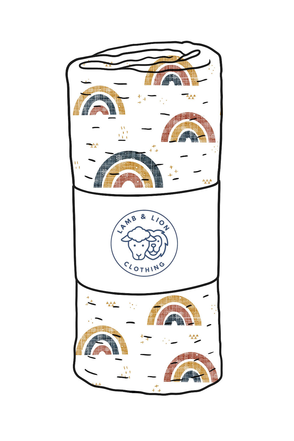 Over the Rainbow muslin swaddle
