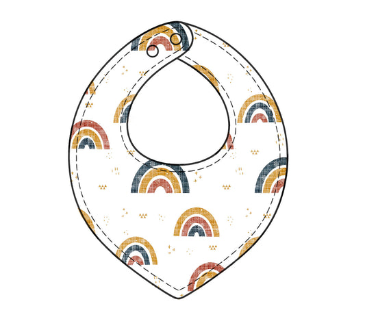 Over the Rainbow towelling bib
