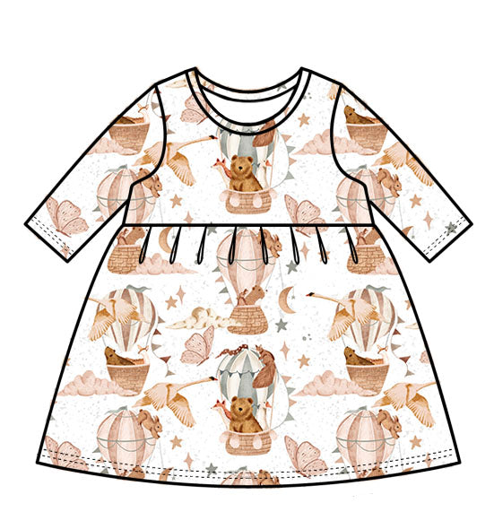 The Welcome Party long-sleeve swing dress