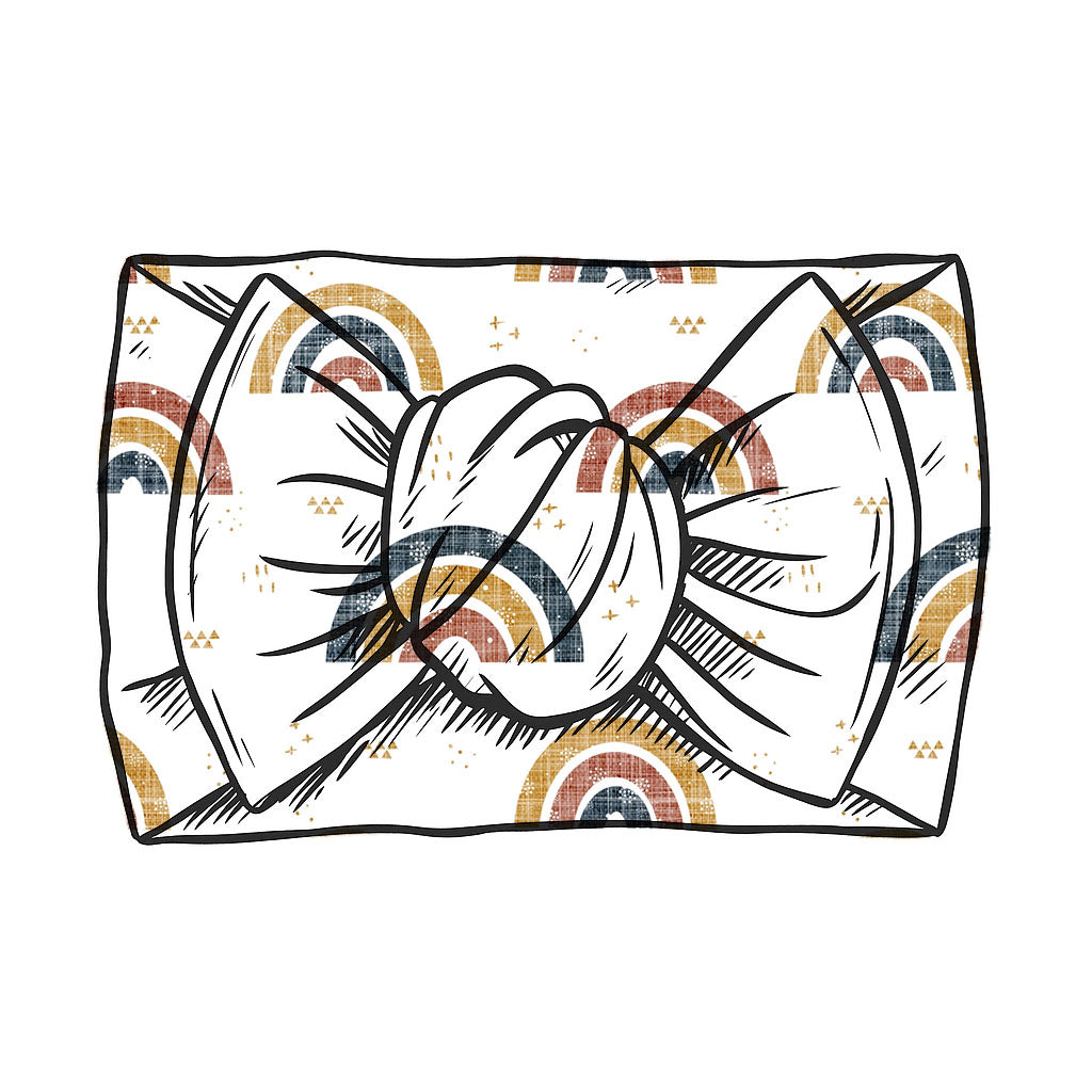 Over the Rainbow hand-tied headband