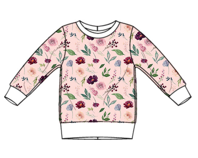 Berry Bloom brushed cotton sweatshirt