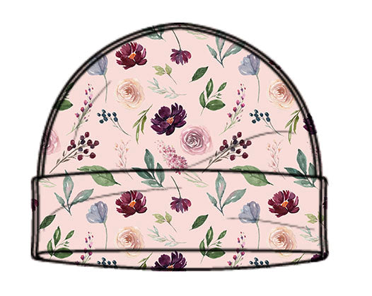 Berry Bloom beanie hat
