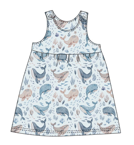 Whale of a Time pinafore dress