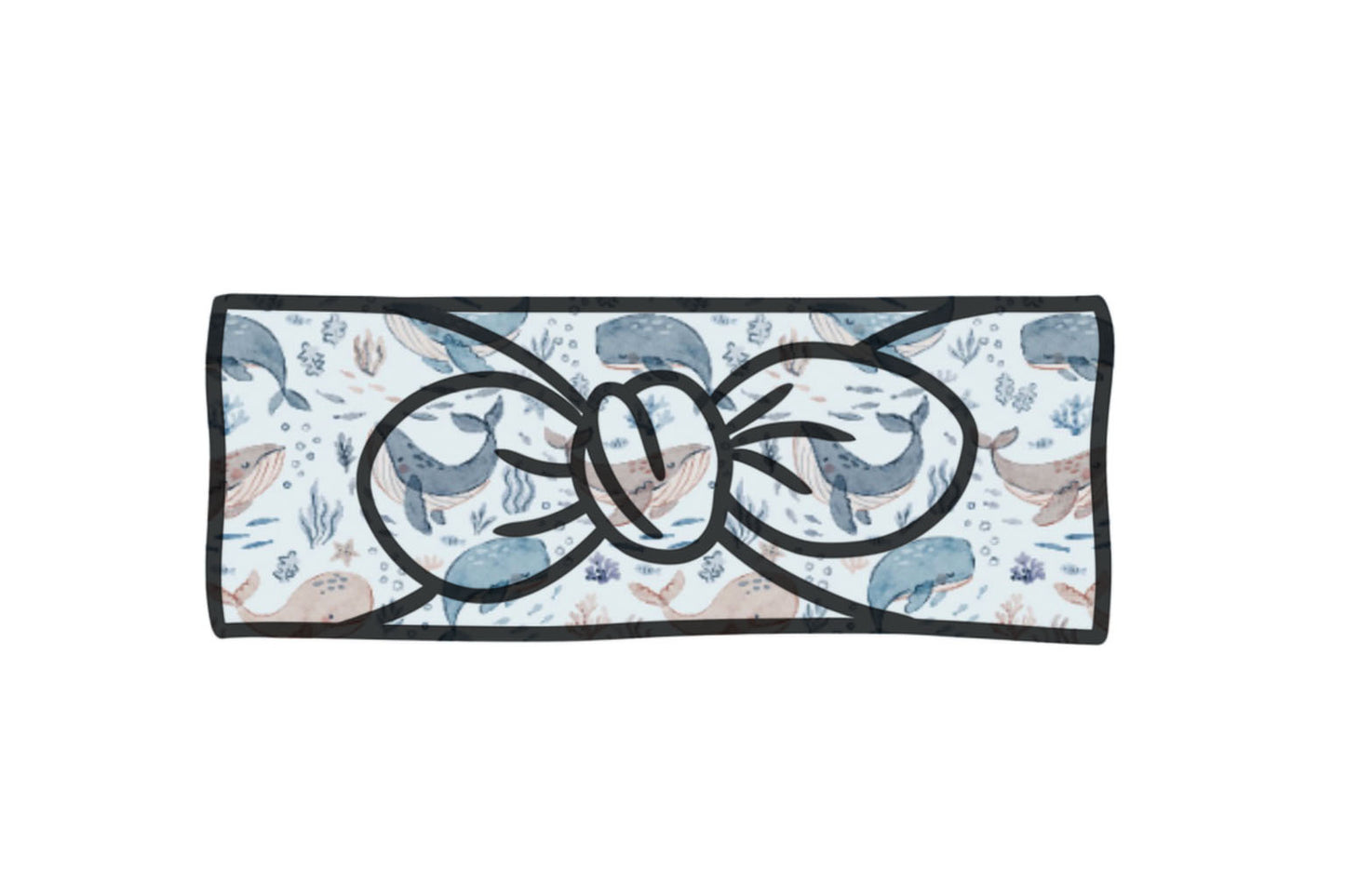 Whale of a Time hand-tied headband