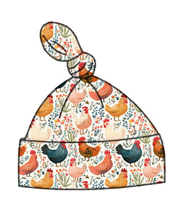 Cluck & Bloom knot hat