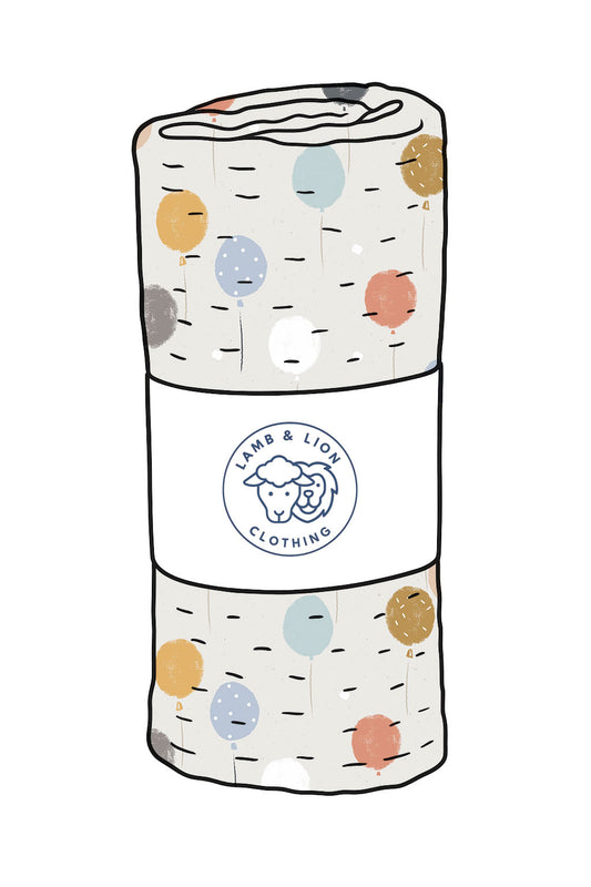 Party Time muslin swaddle blanket