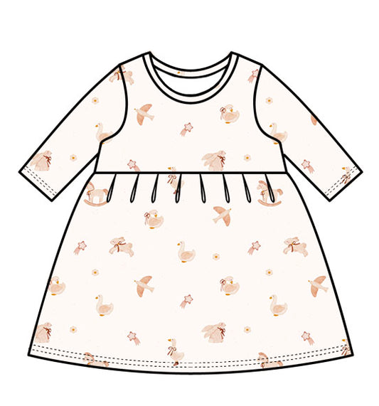 Tiny Treasures long-sleeve swing dress