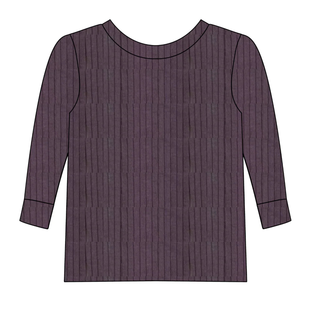 Mauve ribbed top