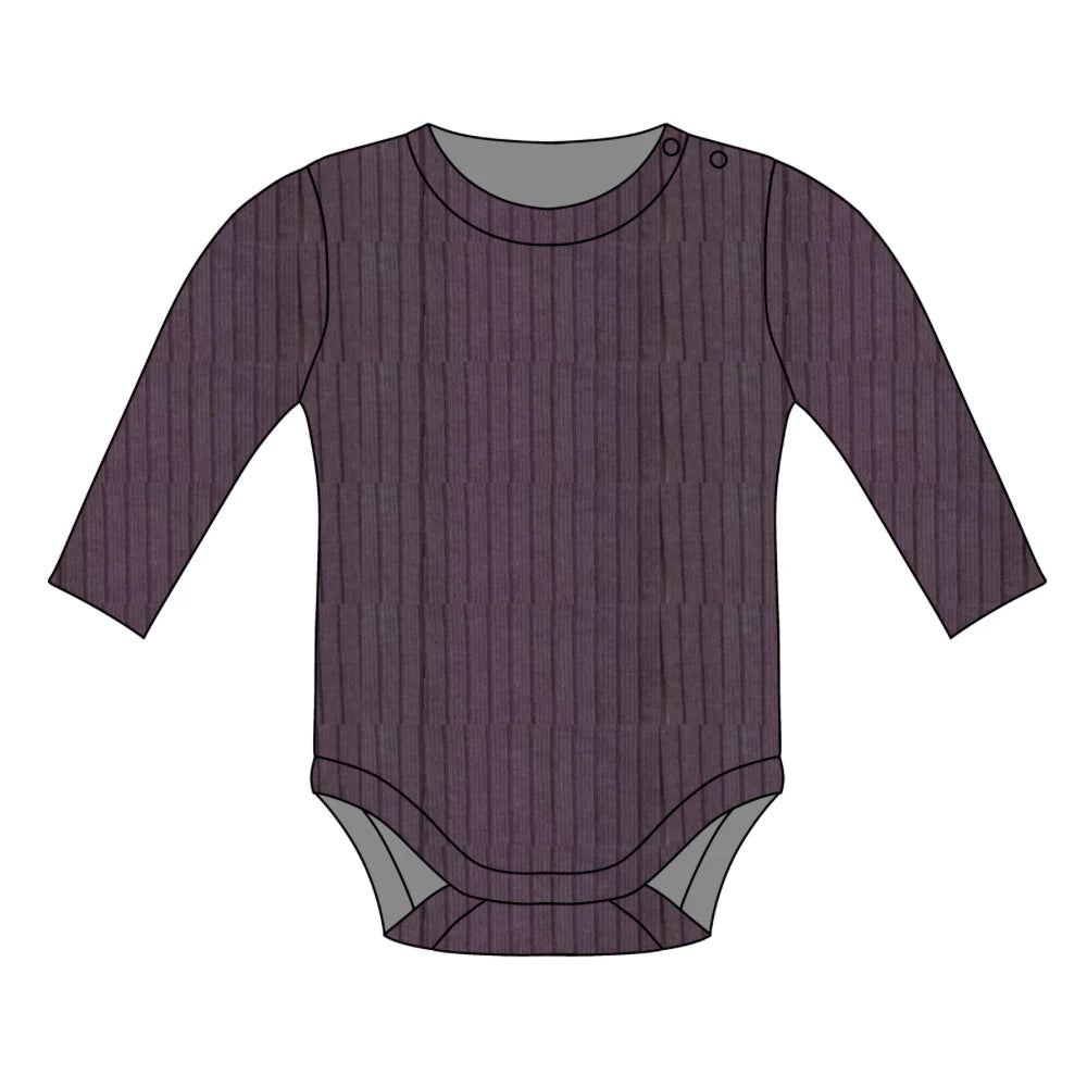 Mauve ribbed bodysuit