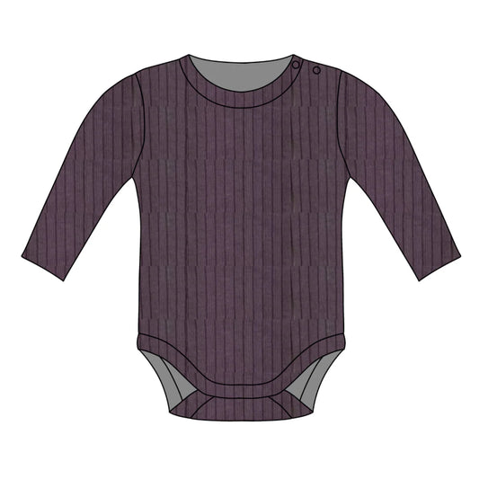 Mauve ribbed bodysuit