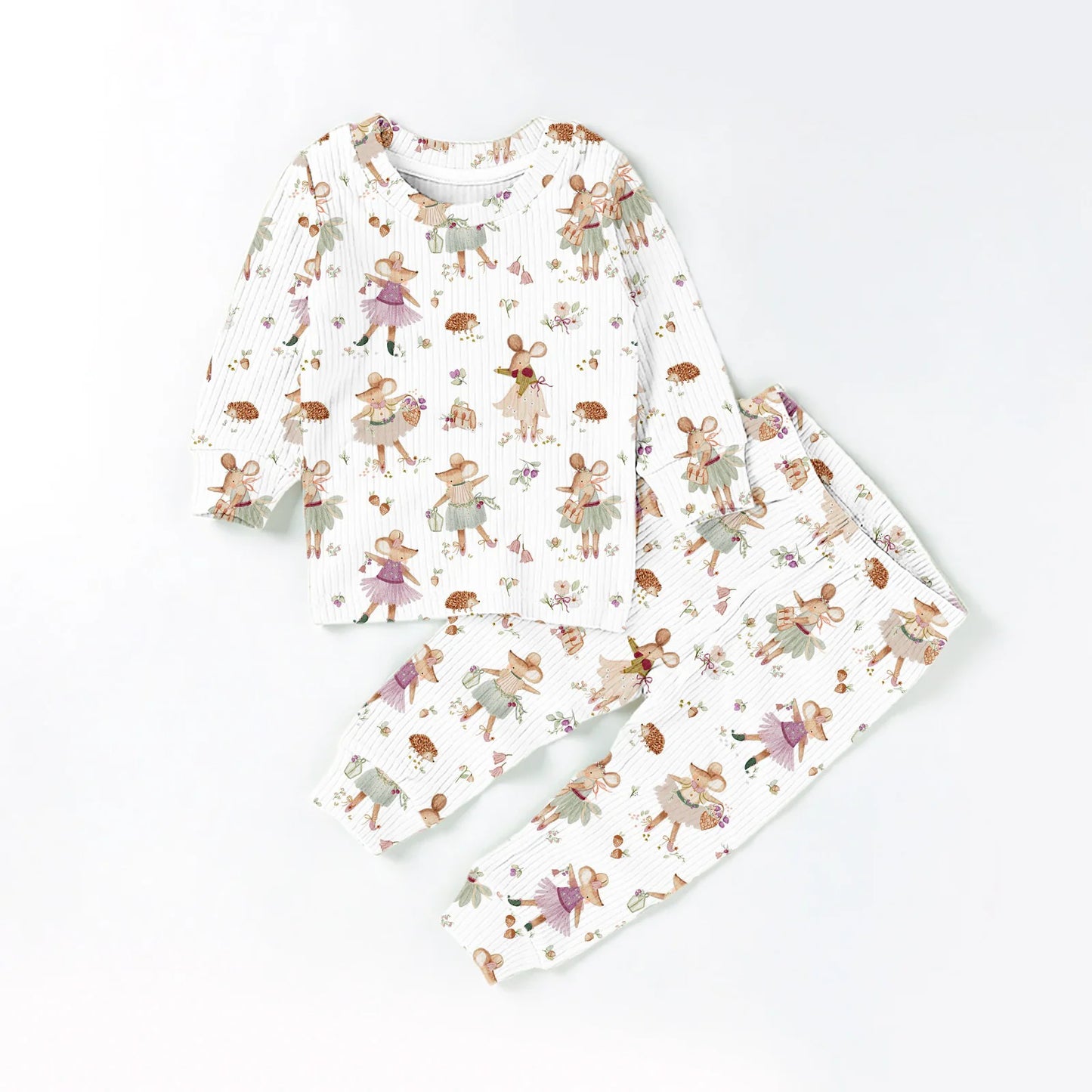 PREORDER Ballet Mouse Ribbed Pyjama Set