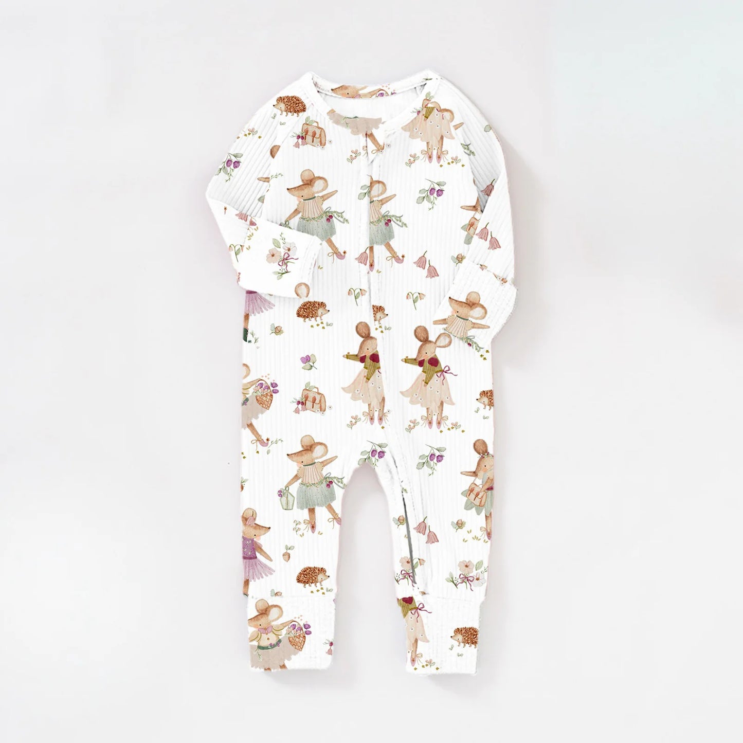 PREORDER Ballet Mouse Ribbed Sleepsuit