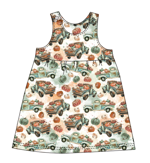 Patch Pickup pinafore dress