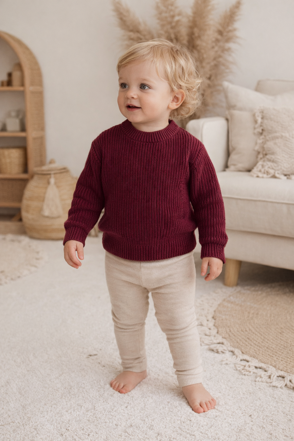 Plum Heirloom Knit Jumper