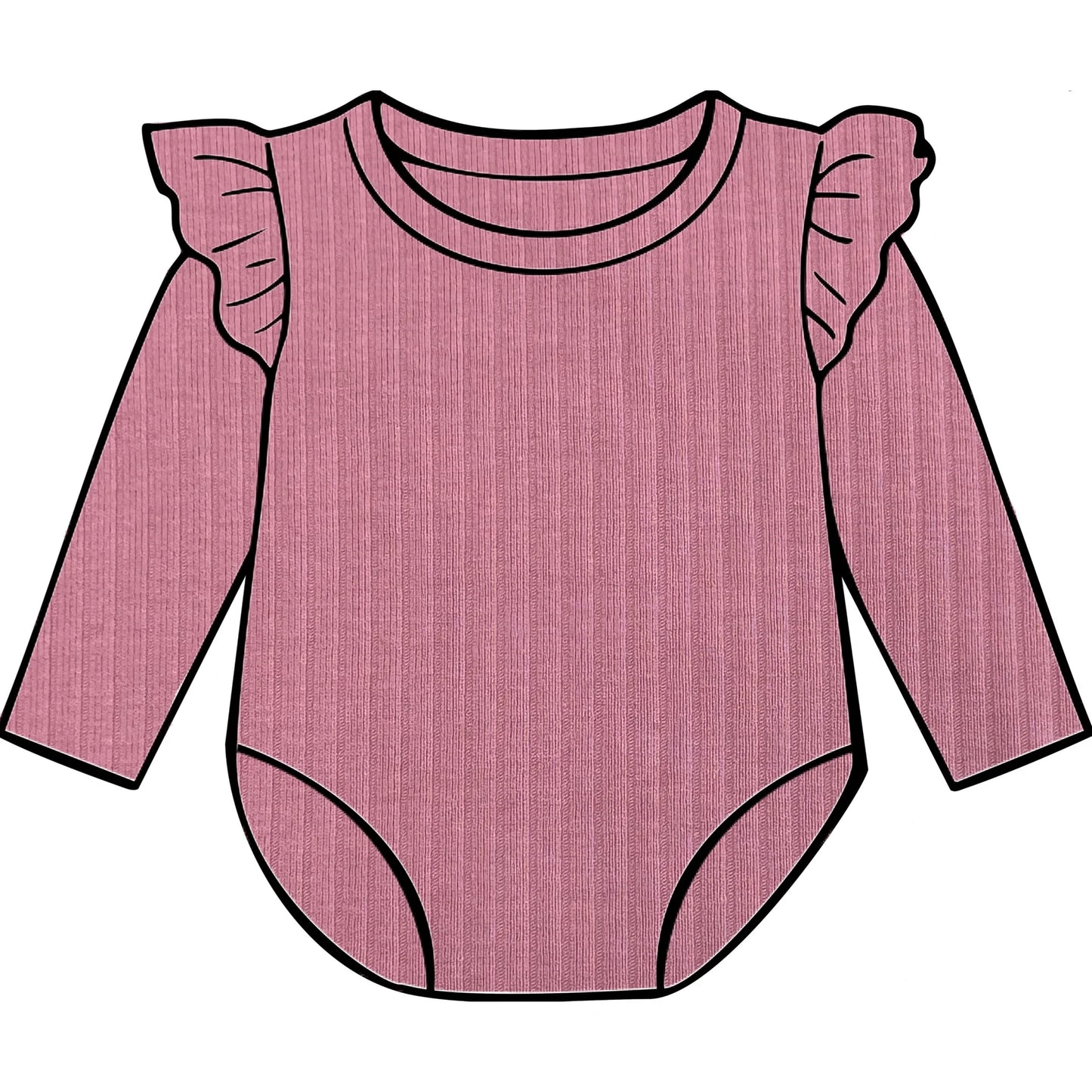 Raspberry frill bodysuit