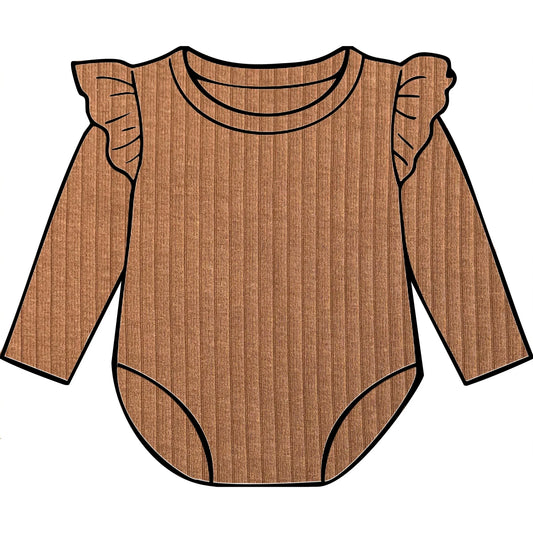 Rust frill bodysuit