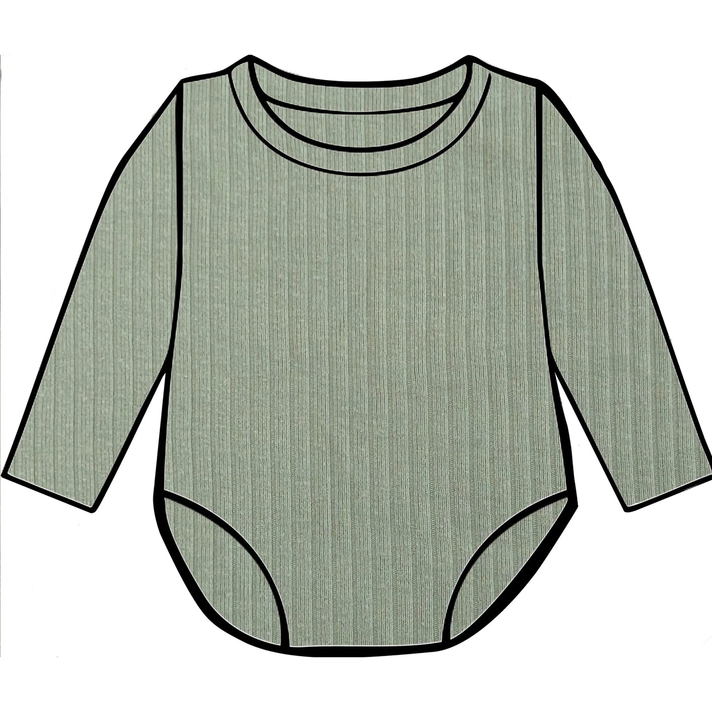 Sage ribbed bodysuit