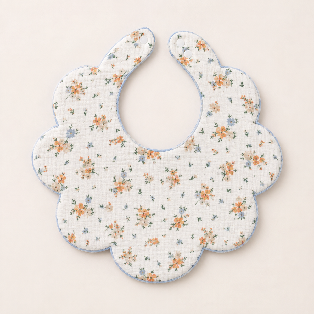 The Petal Bib | Muslin & Terry Towelling Scalloped Bib (2 Pack)