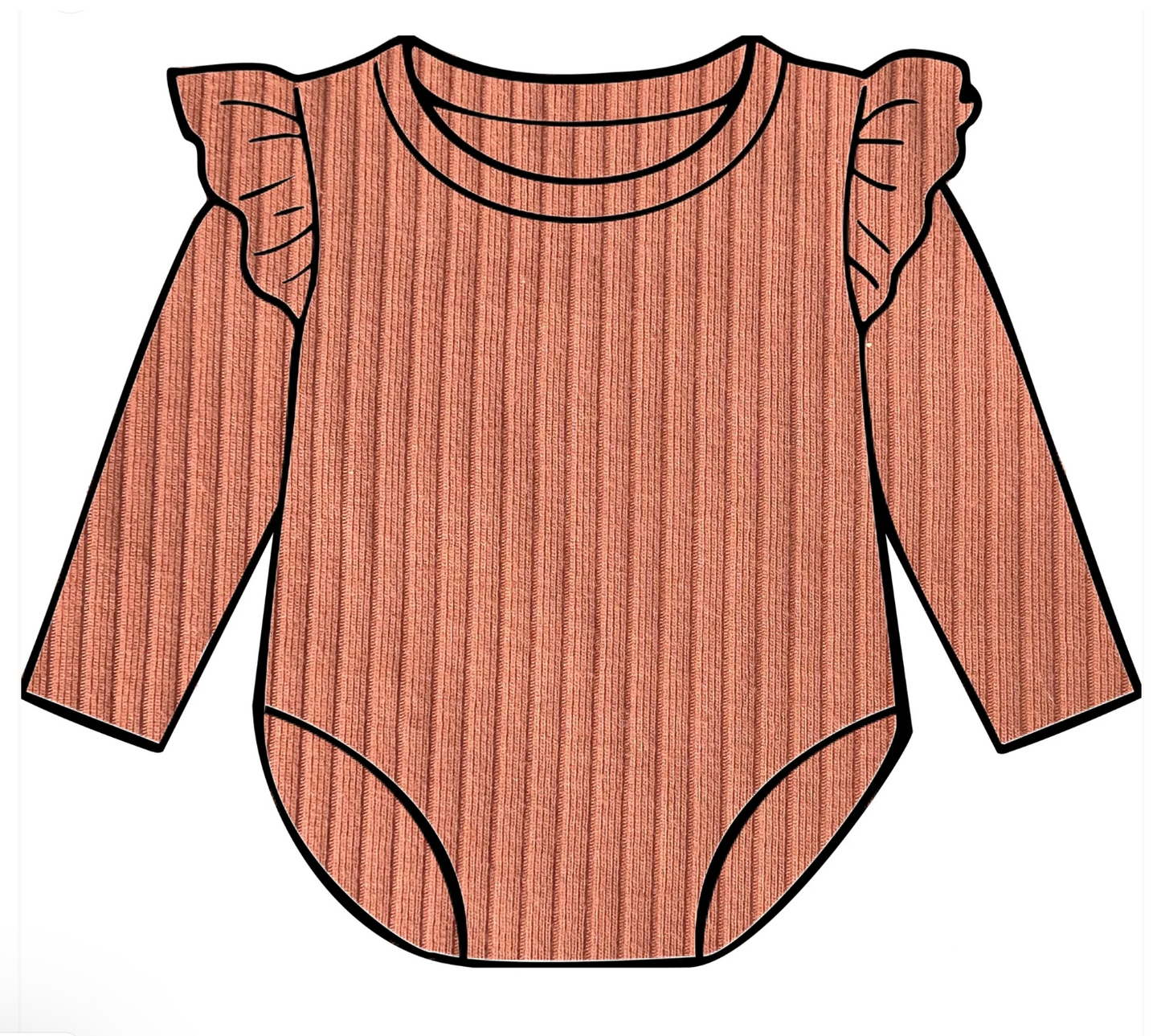Clay frill bodysuit