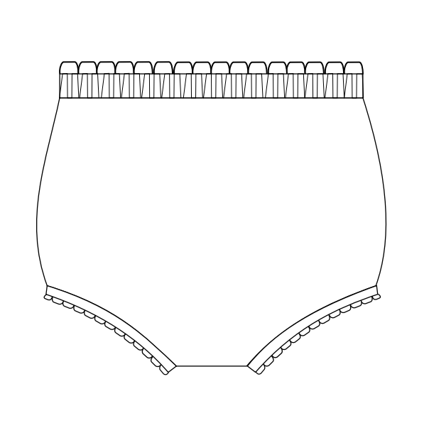 Floral Paperbag or Bloomer Shorts (muslin)