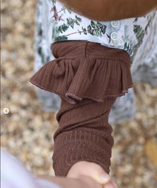Woodland brown frill bodysuit