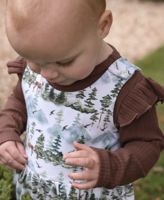 Woodland brown frill top