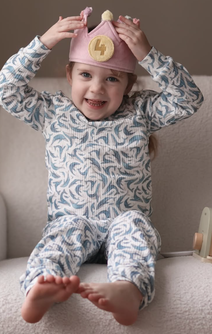 PREORDER Humpback Whales Ribbed Pyjama Set