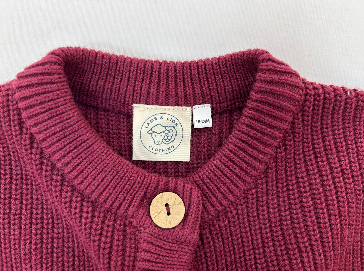 Plum Heirloom Knit Cardigan
