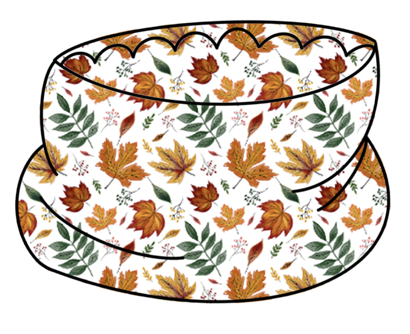 Autumn Leaves teddy fleece snood